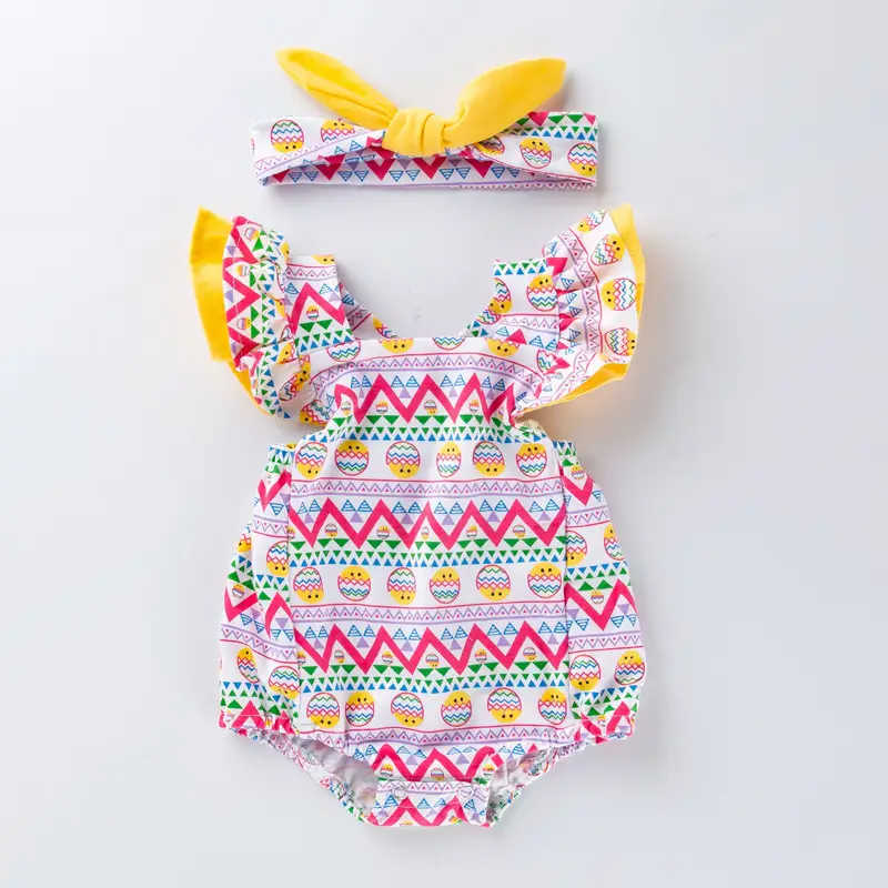 Baby Girl Watermelon Flying Sleeve Hatshirt Set - Image 3