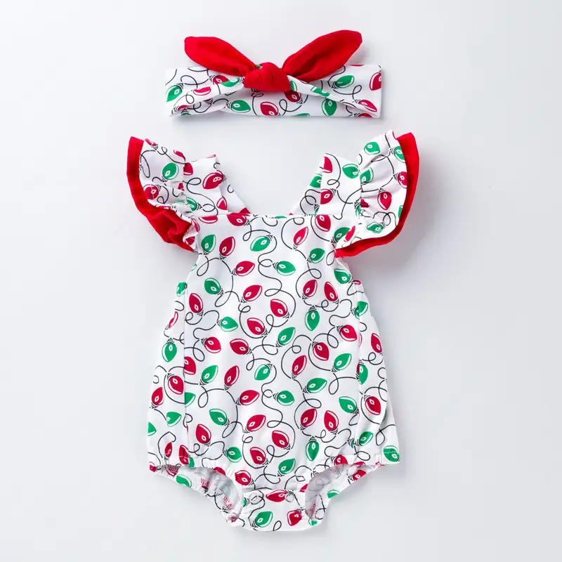 Baby Girl Watermelon Flying Sleeve Hatshirt Set - Image 4