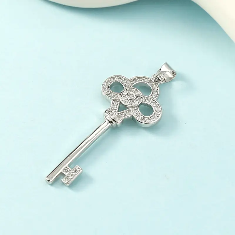 Diamond Key Lock Pendant for Women Wholesale - Image 2