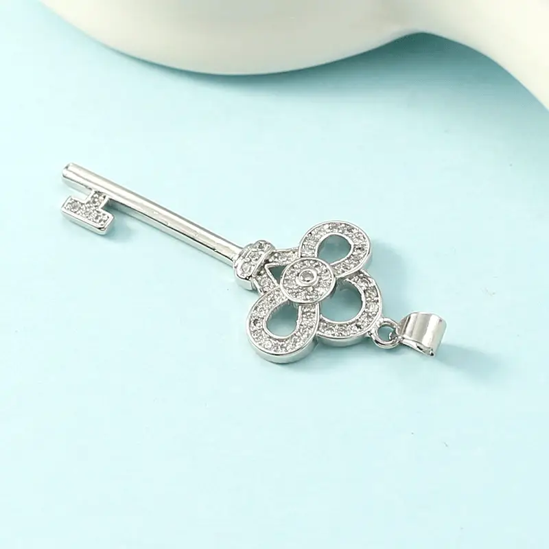 Diamond Key Lock Pendant for Women Wholesale - Image 4