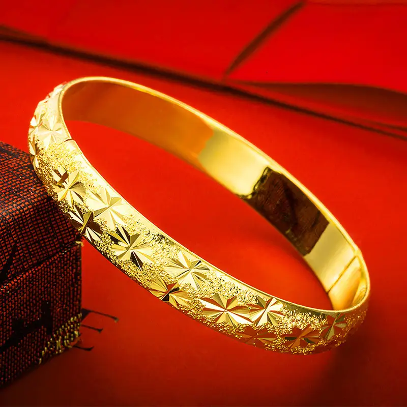Vietnamese Gold Bracelet for Women Long Lasting Copper Alloy
