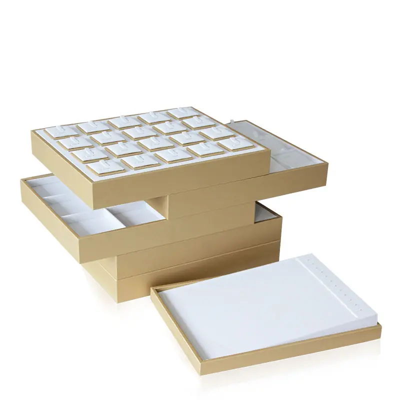 Gold White 09-Ten Tally Earrings Display Rack 30cm