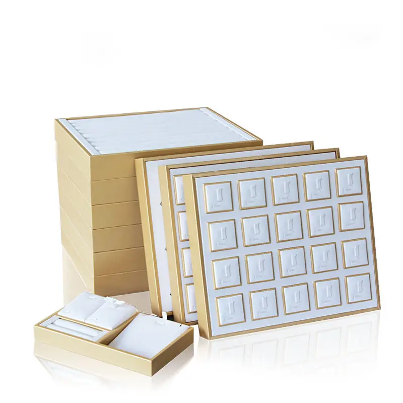 Gold White 09-Ten Tally Earrings Display Rack 30cm