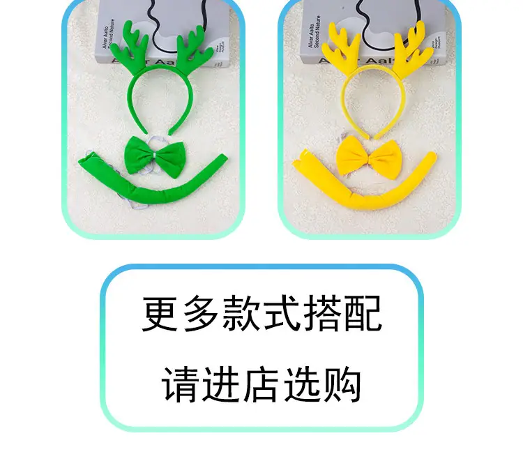 New Year Dragon Horn Headband Yellow Plush Cute Zodiac Dragon — feature 10