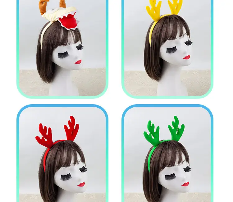New Year Dragon Horn Headband Yellow Plush Cute Zodiac Dragon — feature 8