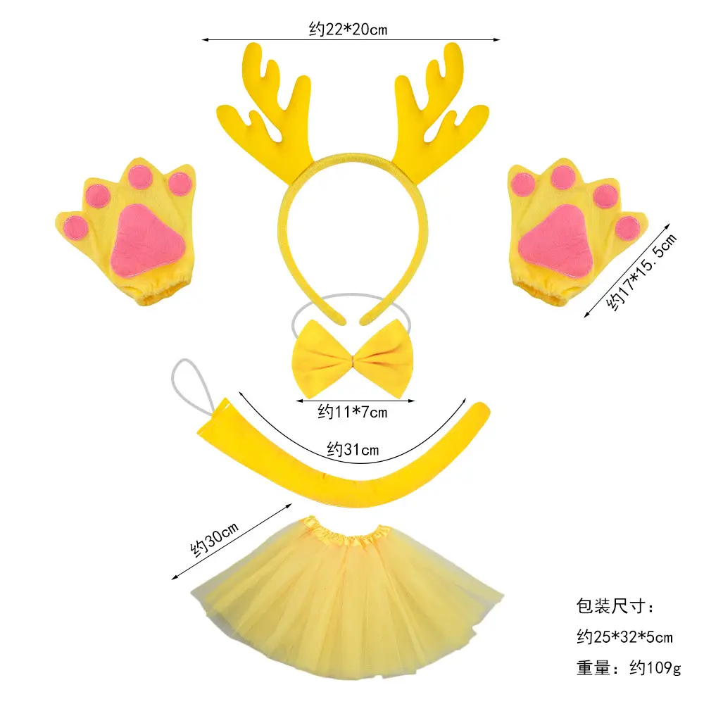 New Year Dragon Horn Headband Yellow Plush Cute Zodiac Dragon - Image 17