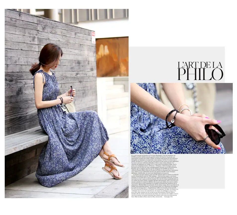 New Summer Women's Sleeveless Floral Long Skirt Dress — feature 21