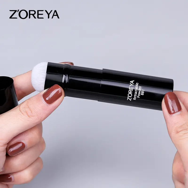 Zhuoerya Mini Retractable Blush Powder Brush Black - Image 4