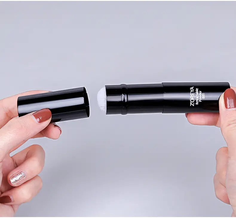 Zhuoerya Mini Retractable Blush Powder Brush Black — feature 6