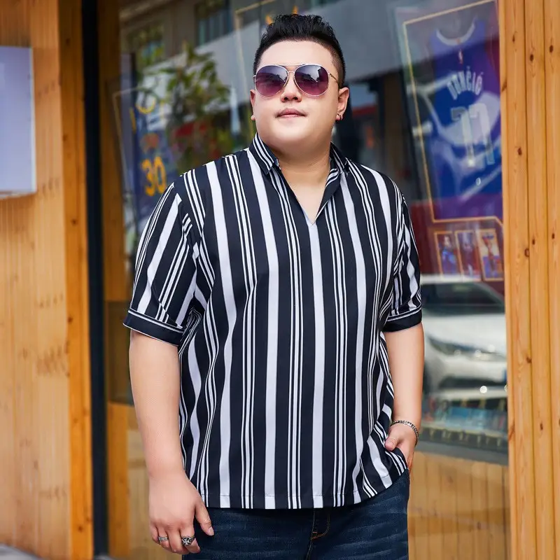 Men Black Striped T-Shirt Extra Large Summer Wear - Image 6