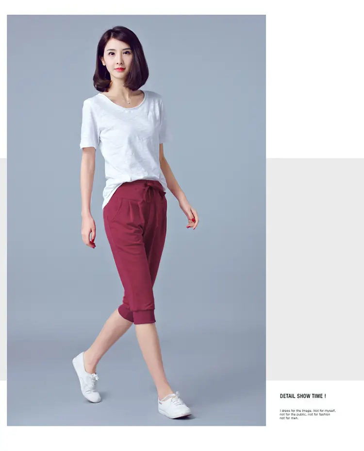 Women High-Waist Stretch Cropped Sports Pants Gray — feature 20