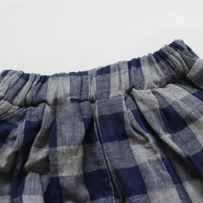 Autumn Boys Plaid Pants Orange Top Set — feature 5