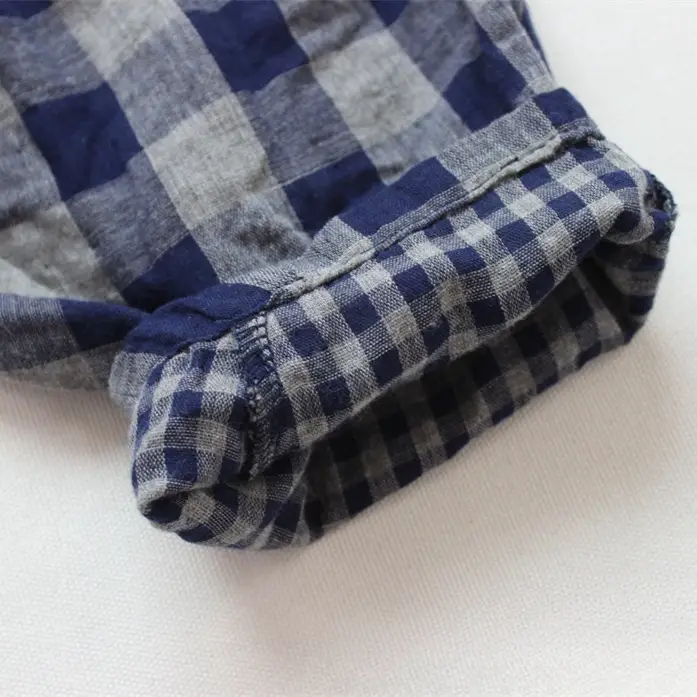 Autumn Boys Plaid Pants Orange Top Set — feature 6