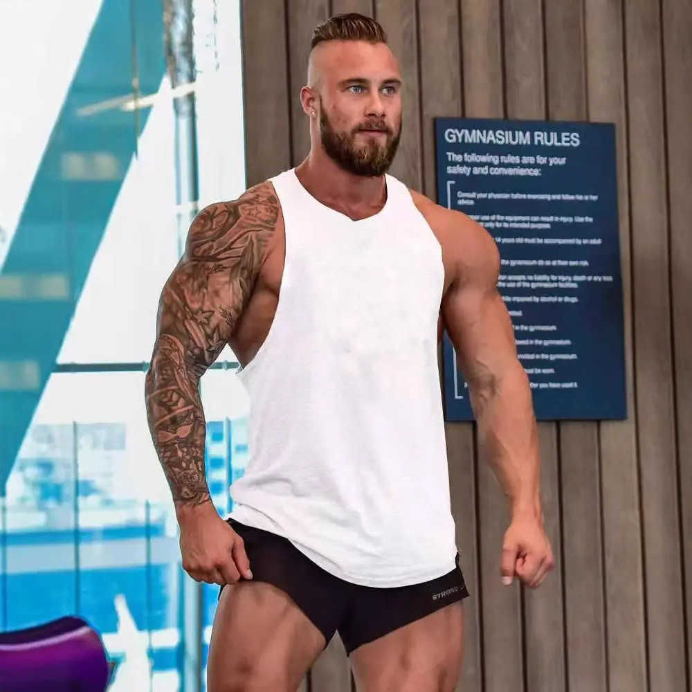 Men's Red Muscle Tank Top Vest No Pain No Gain - Image 24