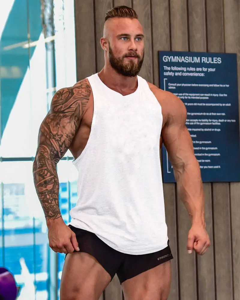 Men's Red Muscle Tank Top Vest No Pain No Gain — feature 28