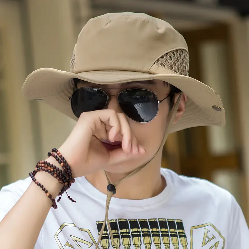 Men's Korean Style Sun Hat with Mesh Back