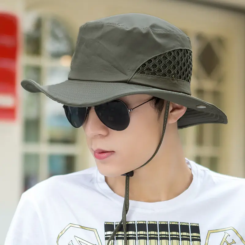 Men's Korean Style Sun Hat with Mesh Back