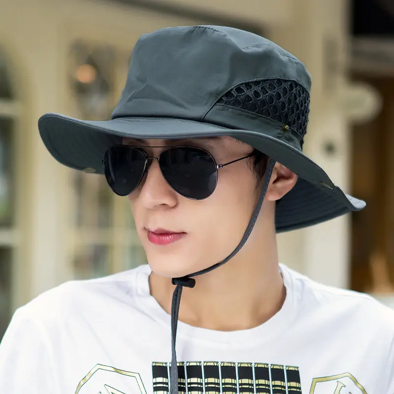 Men's Korean Style Sun Hat with Mesh Back