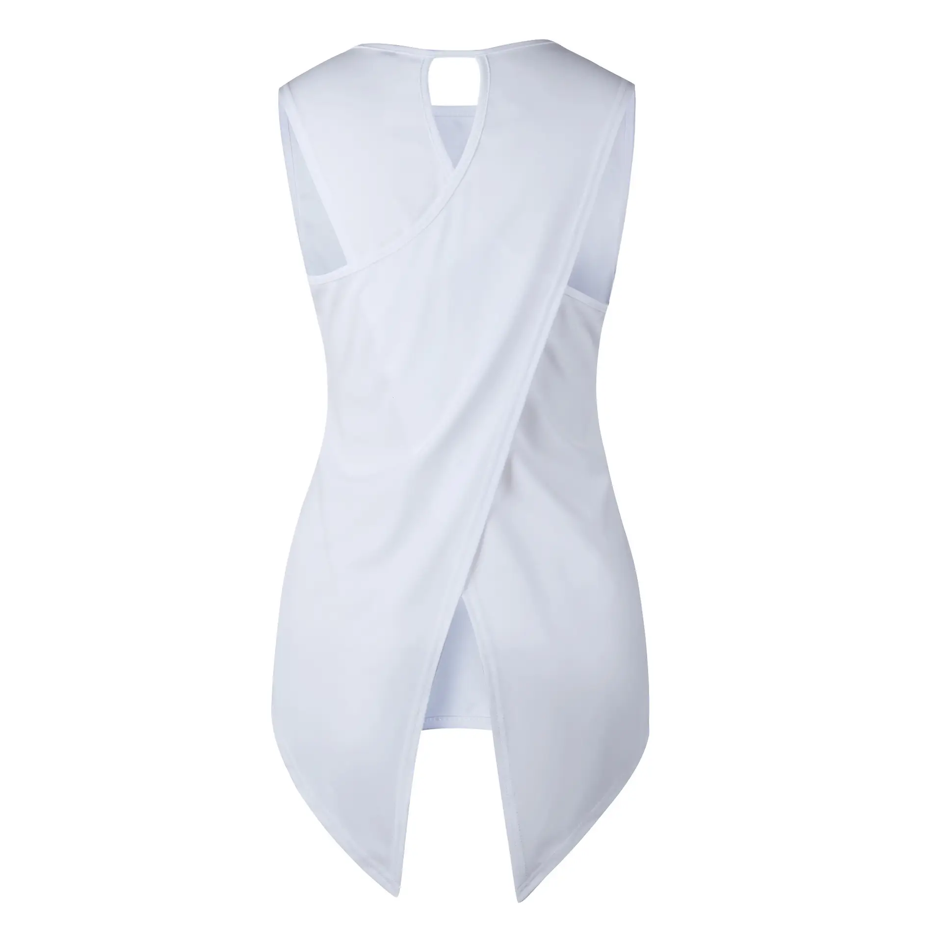 Blue Sleeveless Back Cross Swing Top for Women — feature 11