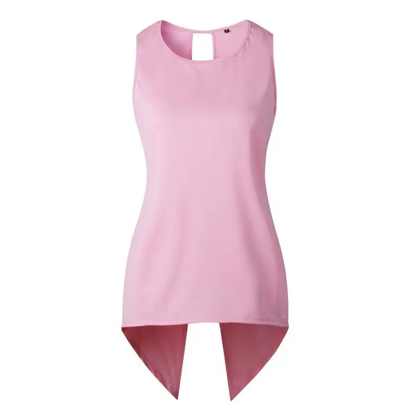 Blue Sleeveless Back Cross Swing Top for Women — feature 13