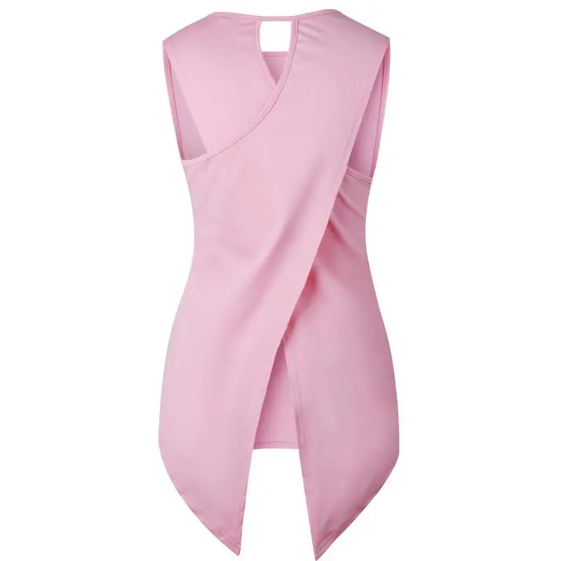 Blue Sleeveless Back Cross Swing Top for Women — feature 14
