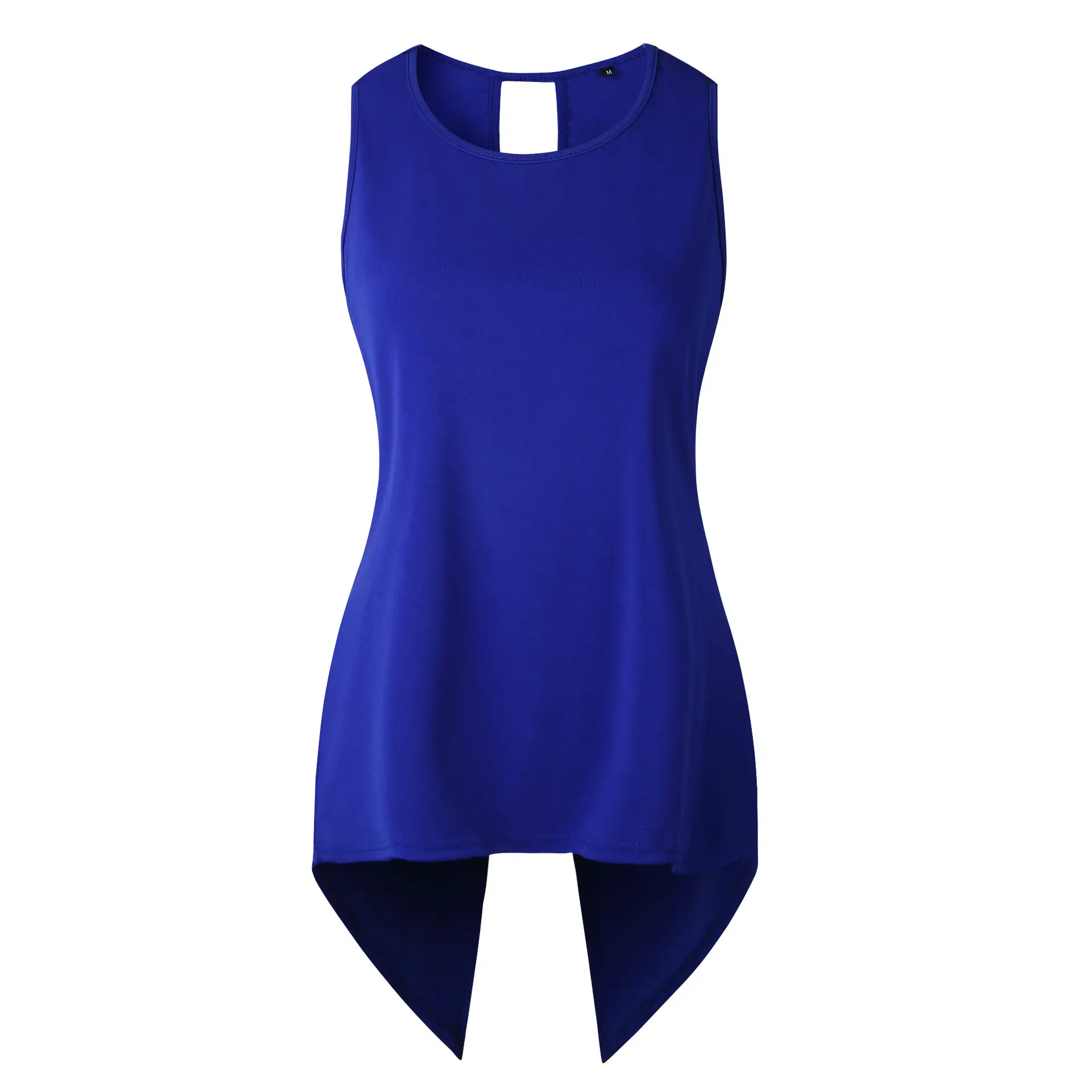 Blue Sleeveless Back Cross Swing Top for Women — feature 18