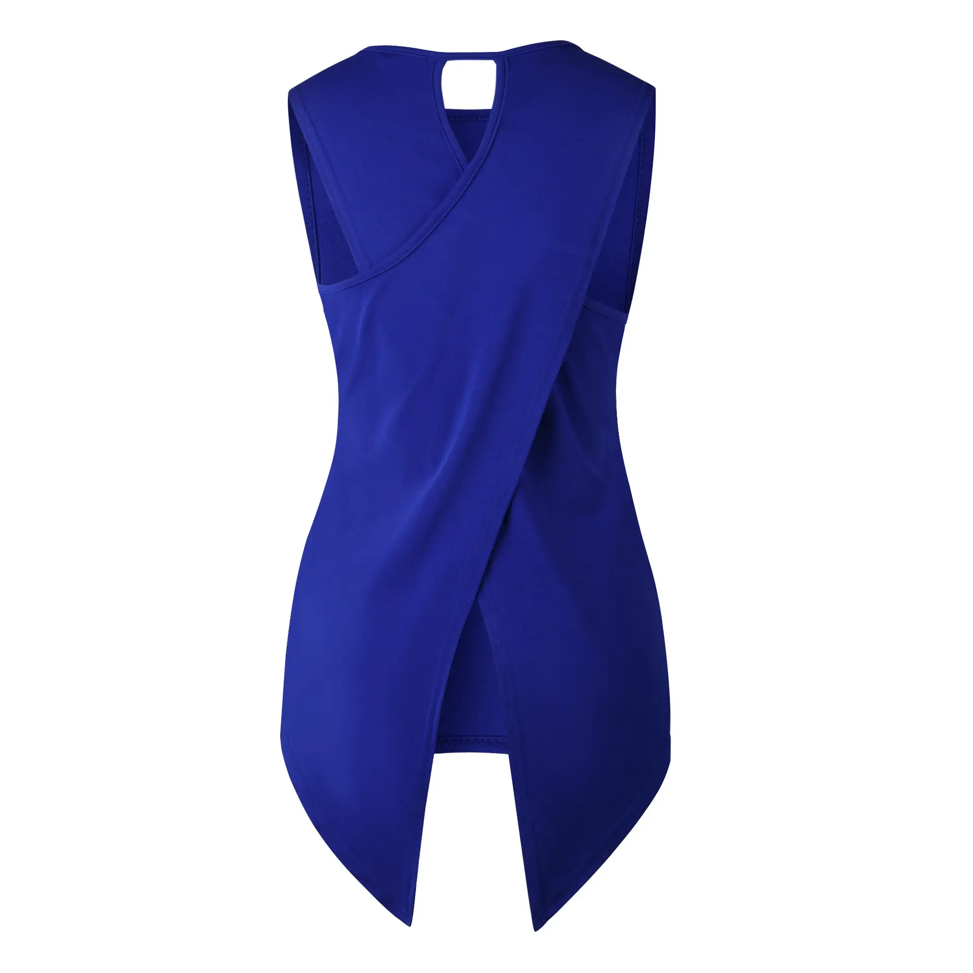 Blue Sleeveless Back Cross Swing Top for Women — feature 19