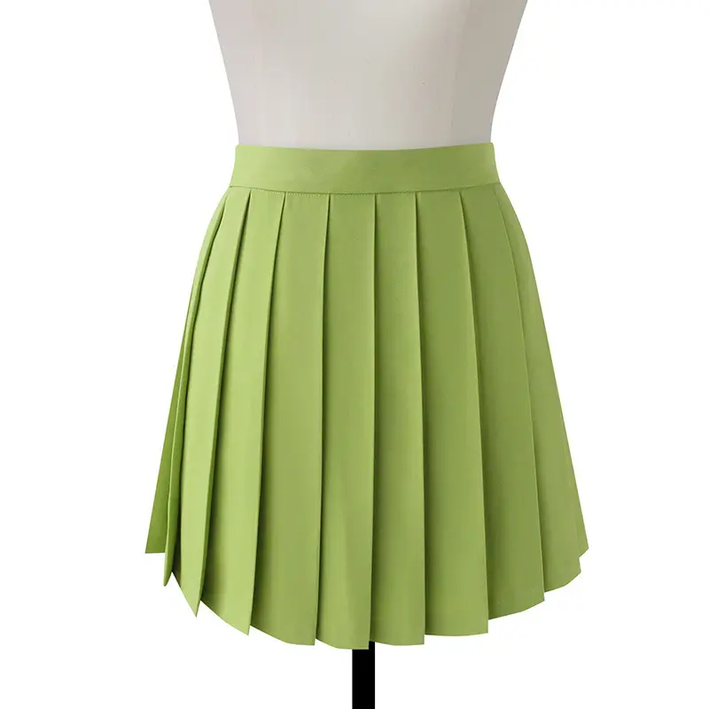 Pink Pleated High Waist Skirt for Women — feature 23