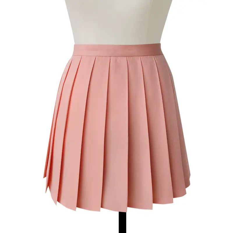 Pink Pleated High Waist Skirt for Women - Image 13