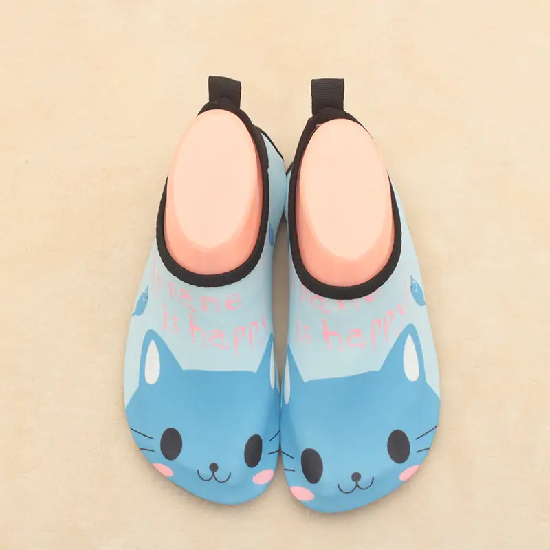 Cute Cartoon Baby Slip-On Shoes Blue Cat Soft Soles - Image 3