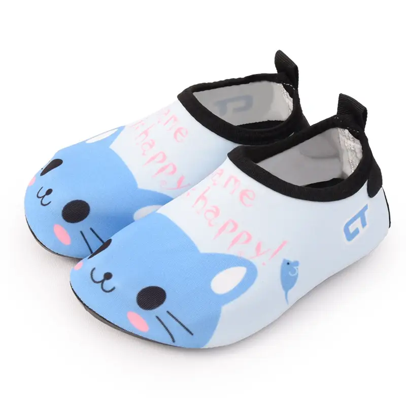 Cute Cartoon Baby Slip-On Shoes Blue Cat Soft Soles - Image 5