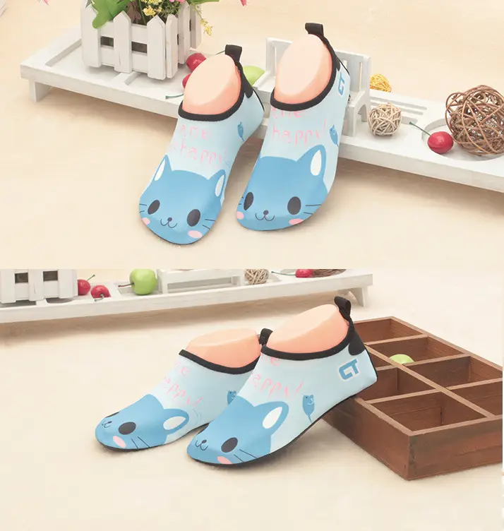 Cute Cartoon Baby Slip-On Shoes Blue Cat Soft Soles โ feature 5