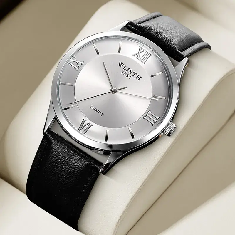 Men's Swiss Water Resistant Watch Black Analog - Image 5