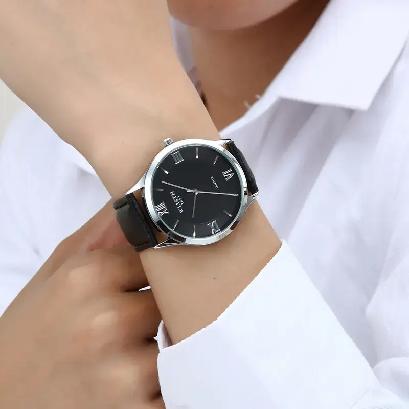 Men's Swiss Water Resistant Watch Black Analog - Image 6