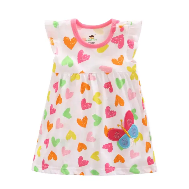 2019 Summer Girls Dress Cotton Cartoon Princess Style - Image 3