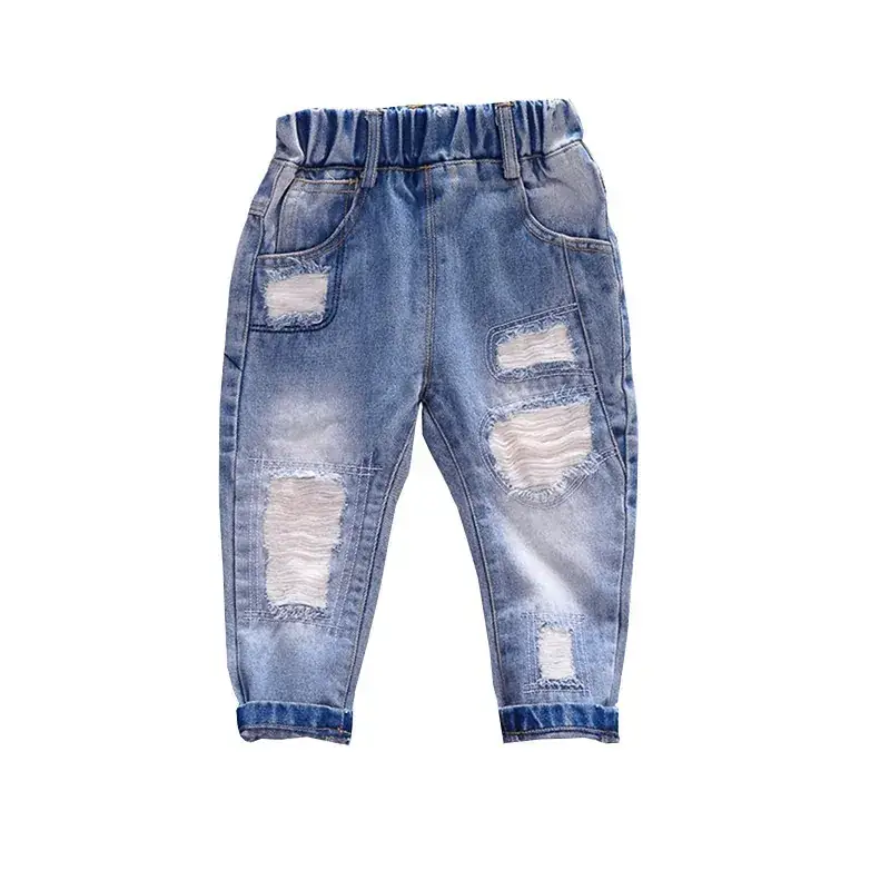Boys Ripped Jeans 2025 Cotton Casual Pants - Image 7