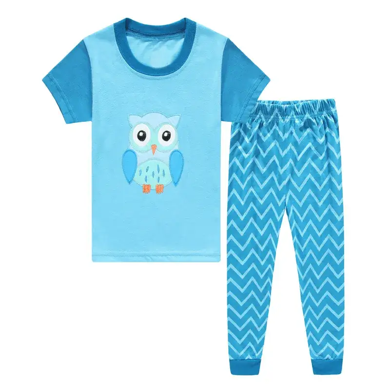 Baby Cotton Pajamas Set Purple Striped & Cute Print - Image 12