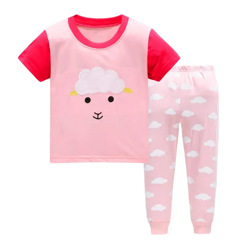 Baby Cotton Pajamas Set Purple Striped & Cute Print - Image 13