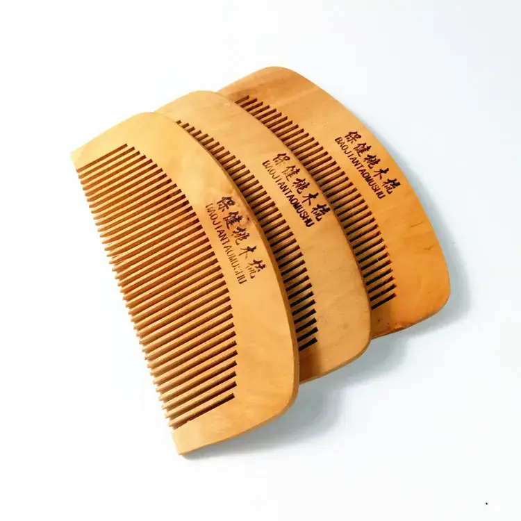 Peach Wood Anti-Static Combs for Hair Styling — feature 16