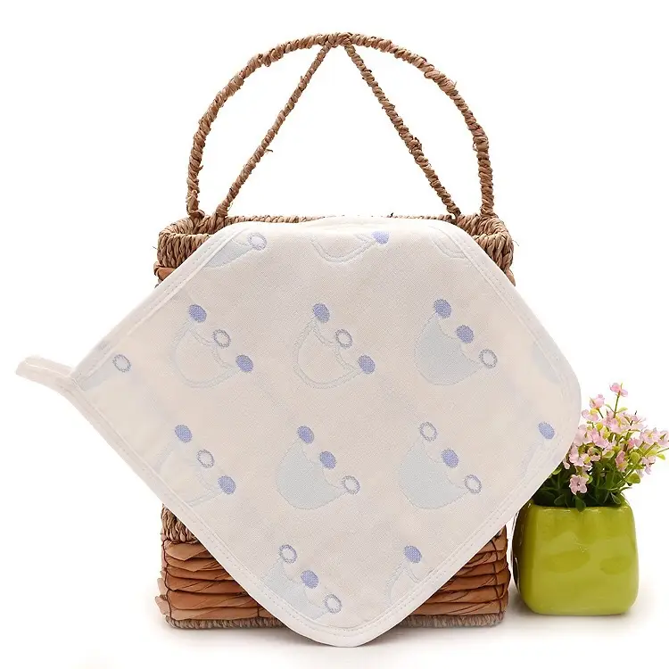 Cotton Baby Handkerchief with Crown Print - Image 15