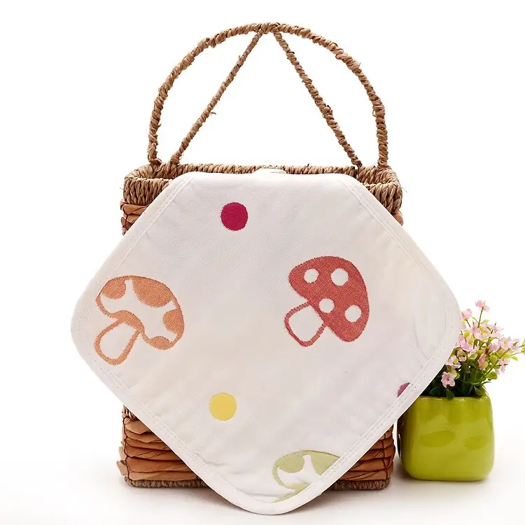 Cotton Baby Handkerchief with Crown Print - Image 4
