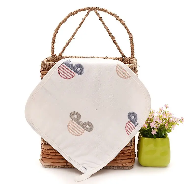 Cotton Baby Handkerchief with Crown Print - Image 5