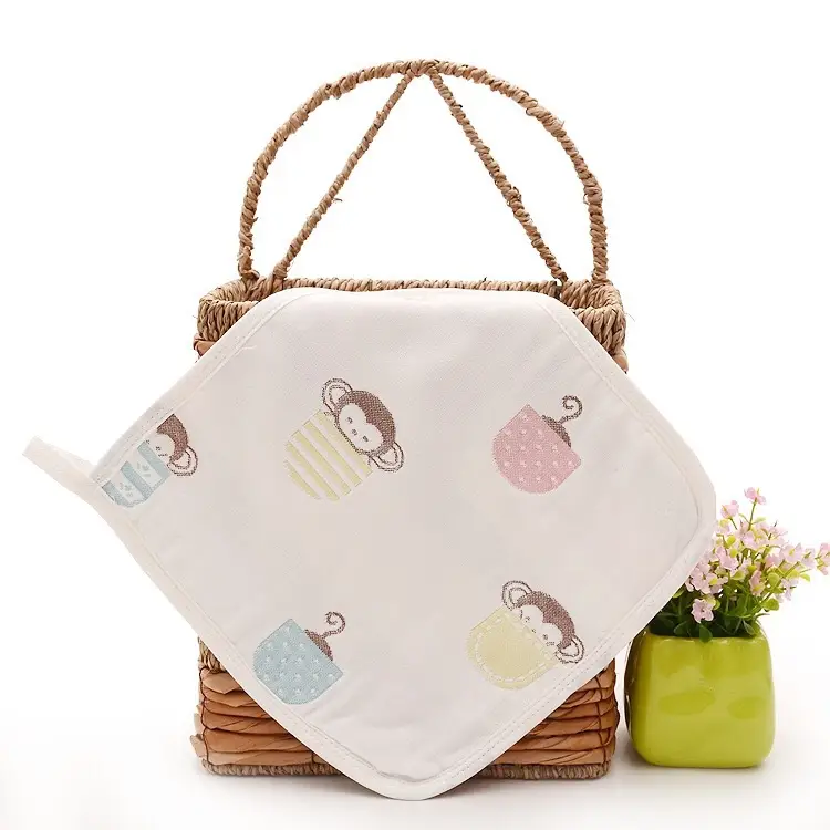 Cotton Baby Handkerchief with Crown Print - Image 6