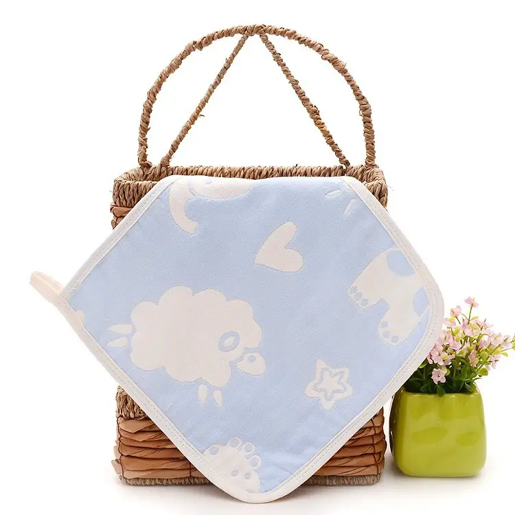 Cotton Baby Handkerchief with Crown Print - Image 8