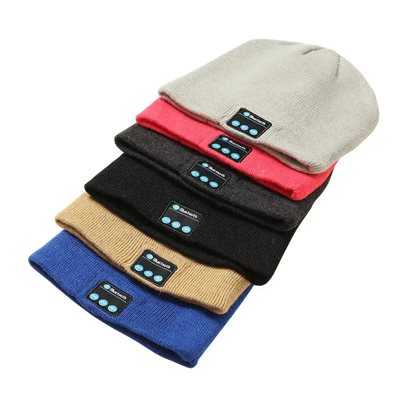 Joker Knitted Bluetooth Headphone Cap with LED Display - Image 9