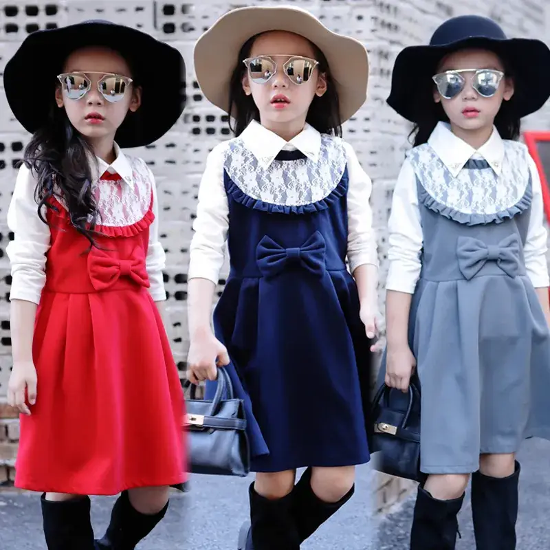 Red Vest and Skirt Set for Girls 2022 Spring Autumn - Image 7