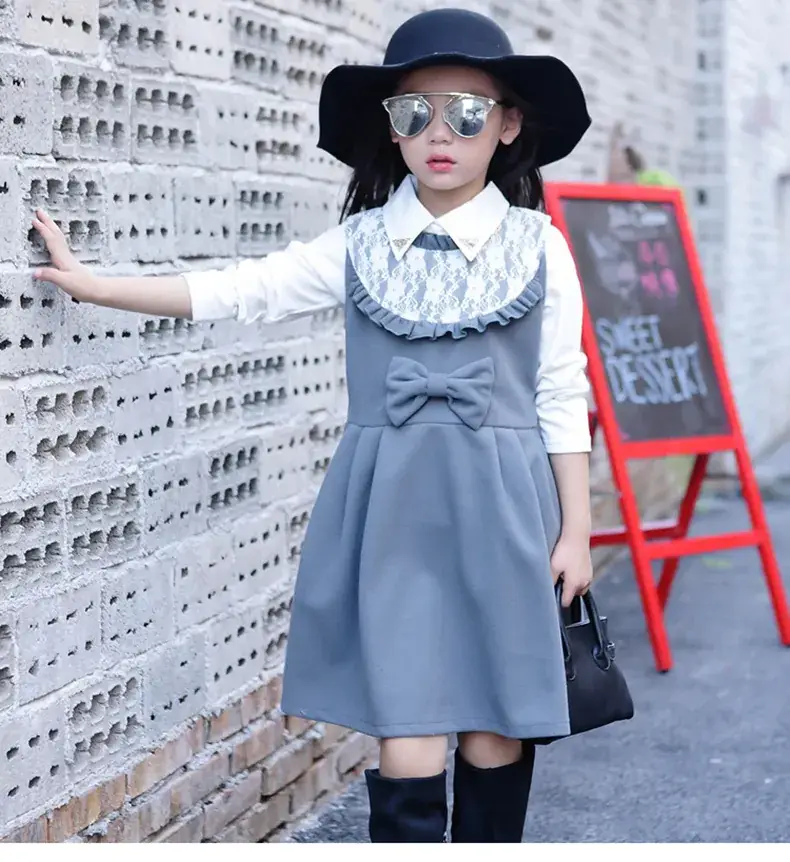 Red Vest and Skirt Set for Girls 2022 Spring Autumn - Image 3