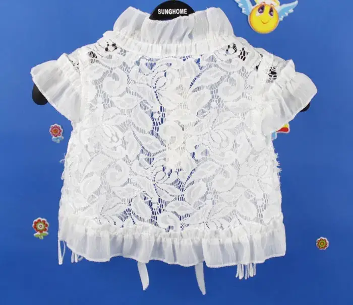 White Embroidered Lace T-Shirt for Girls 2020 Summer - Image 8