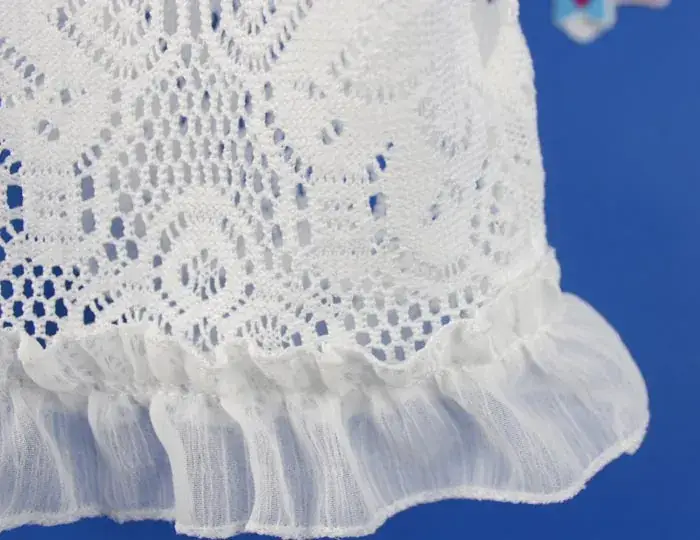 White Embroidered Lace T-Shirt for Girls 2020 Summer — feature 12
