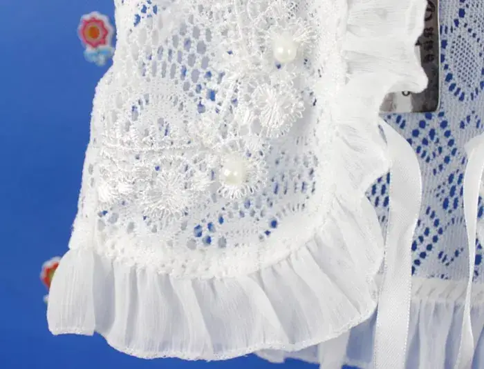 White Embroidered Lace T-Shirt for Girls 2020 Summer — feature 6